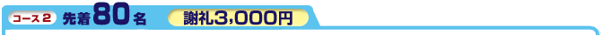 �R�[�X2�@�撅80���@�ӗ�3,000�~