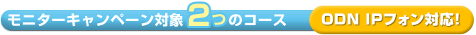 ���j�^�[�L�����y�[���Ώ�2�̃R�[�X ODN IP�t�H���Ή�!