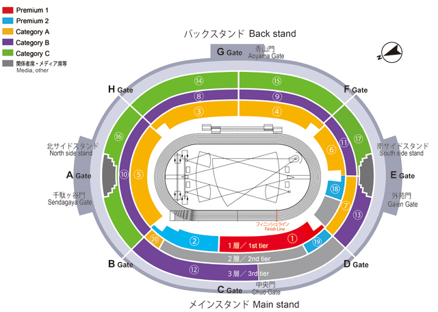 World Athletics Championships Tokyo 25 Seatmap